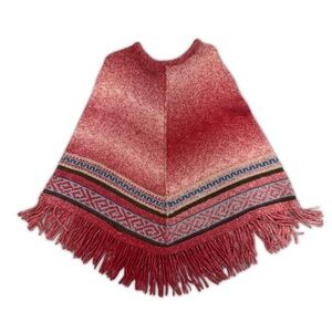 Western Wool Fringe Poncho
